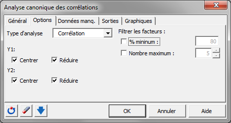 corr&eacute;lations canoniques software package