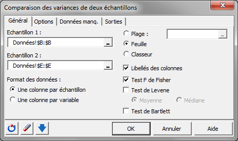 F-test using XLSTAT - Data Analysis Software