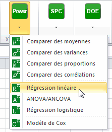 échantillon - Taille d'échantillon Pwrreg1f